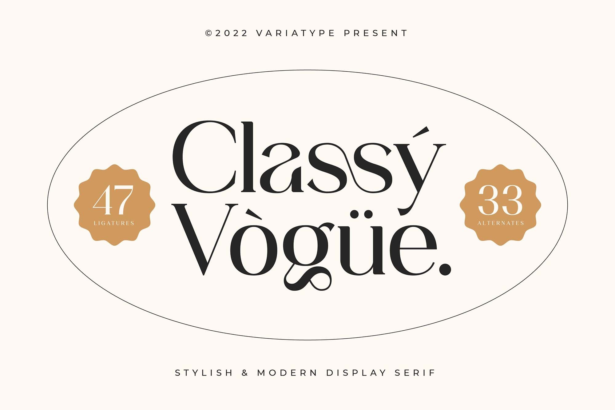 Classy Vogue Serif Font
